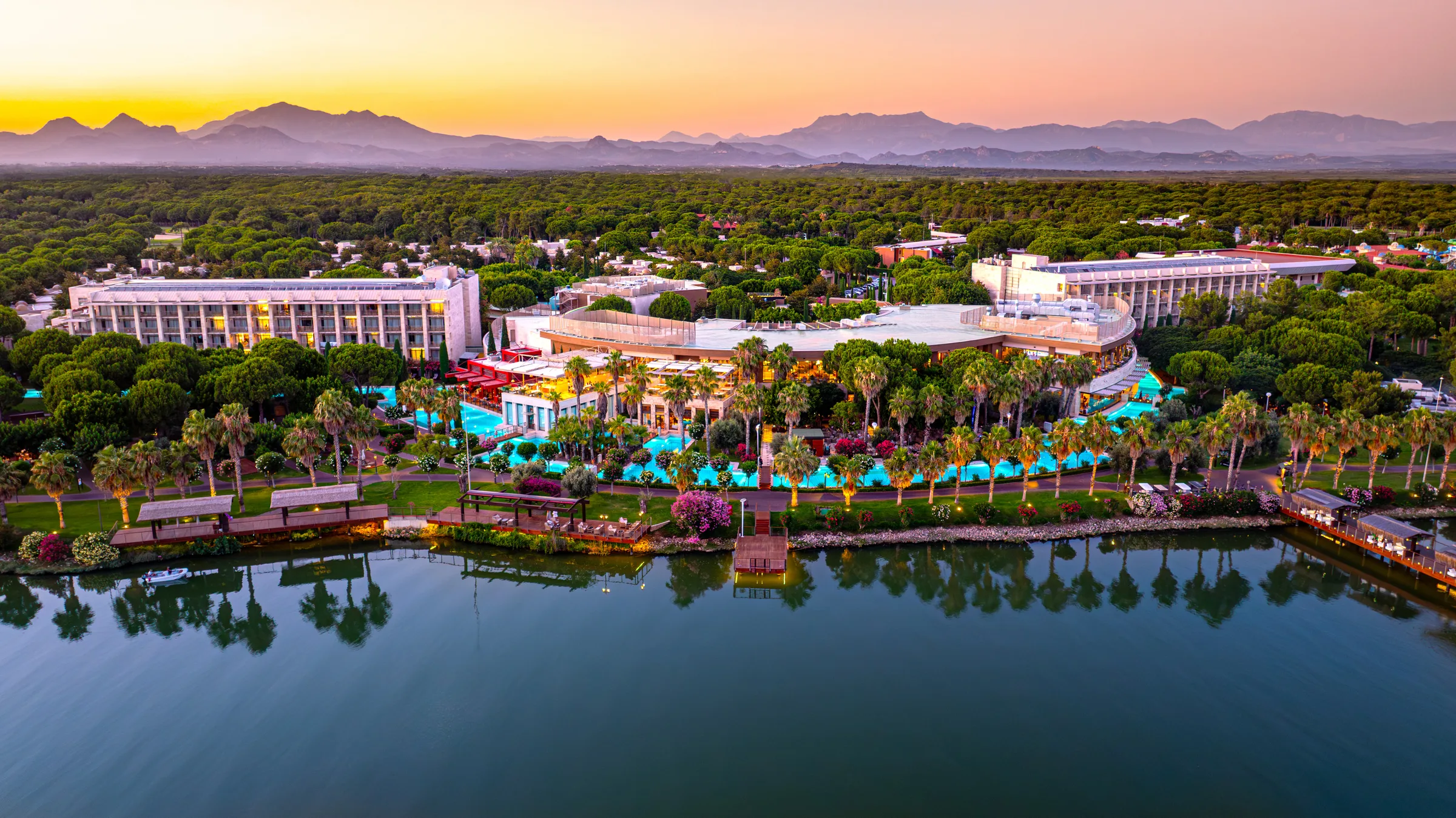 Gloria Serenity Resort at sunset