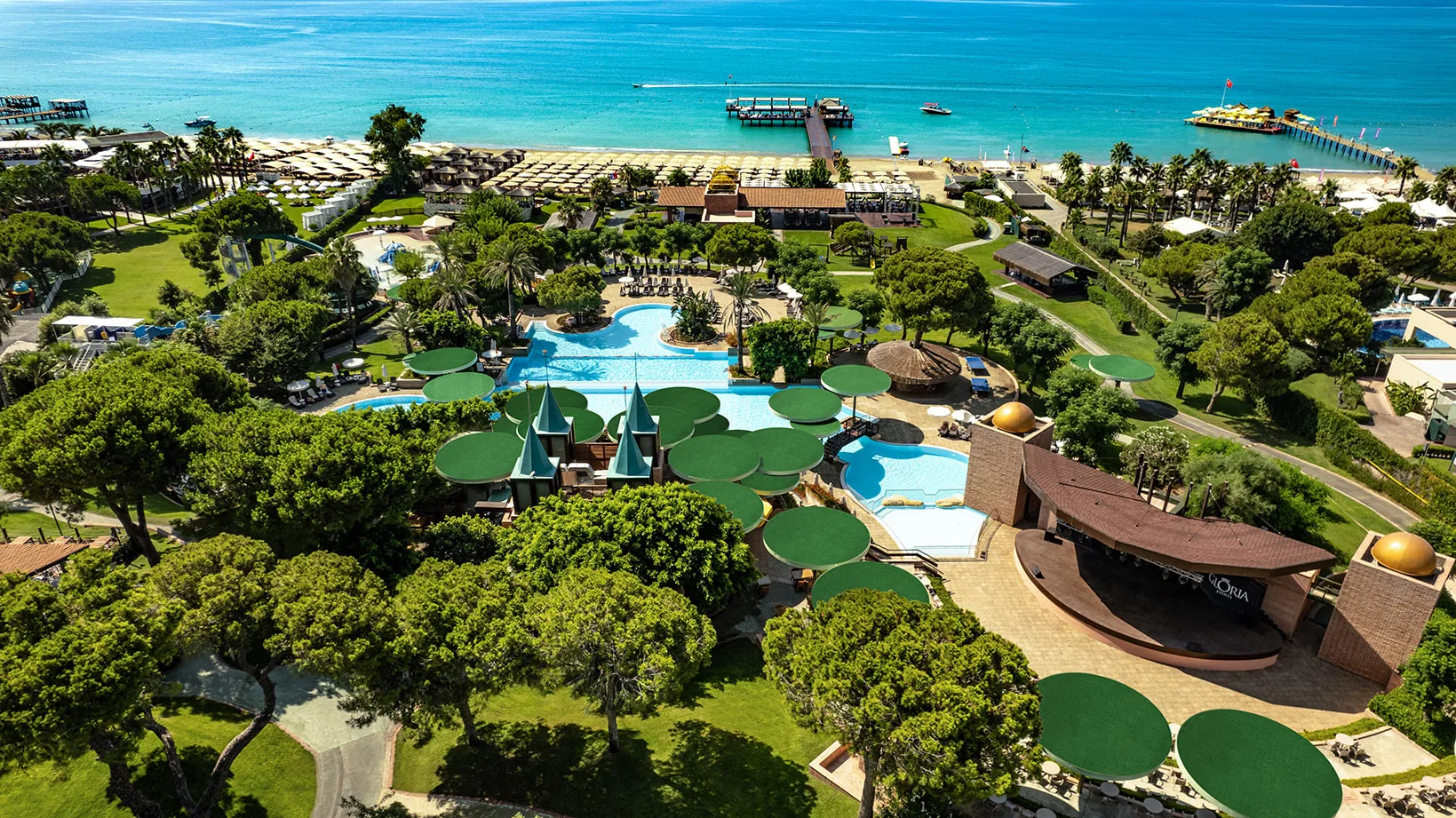 Pools and landscaped grounds at Gloria Verde Resort